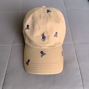 Polo Skull Hat. Adjustable, One size fits all.